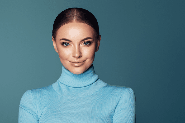 Patient enjoying results of a brightening facial